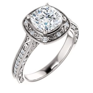 cushion cut engagement ring